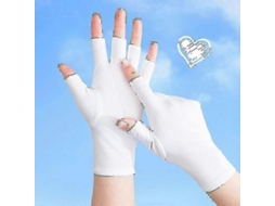 2 Pares Luva Uv Para Lâmpada De Unha De Gel, Luvas De Proteção Uv Para Manicures
