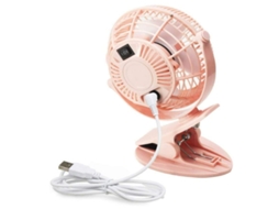Mini Ventilador Mesa 4 Polegadas 360° Giratório Rosa Yizhood