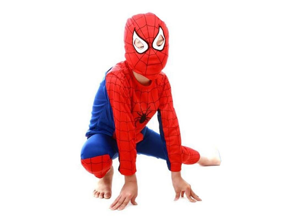 Traje De Cosplay Para Crianças Meninos Spiderman Batman Superman Halloween Festa Carnaval Set De Roupa Homem-aranha Vermelho-azul