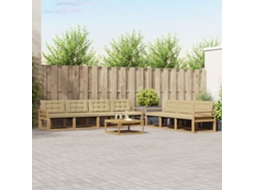 Vidaxl Conjunto De Sofás Para Exterior 8 Pcs Branco E Bege