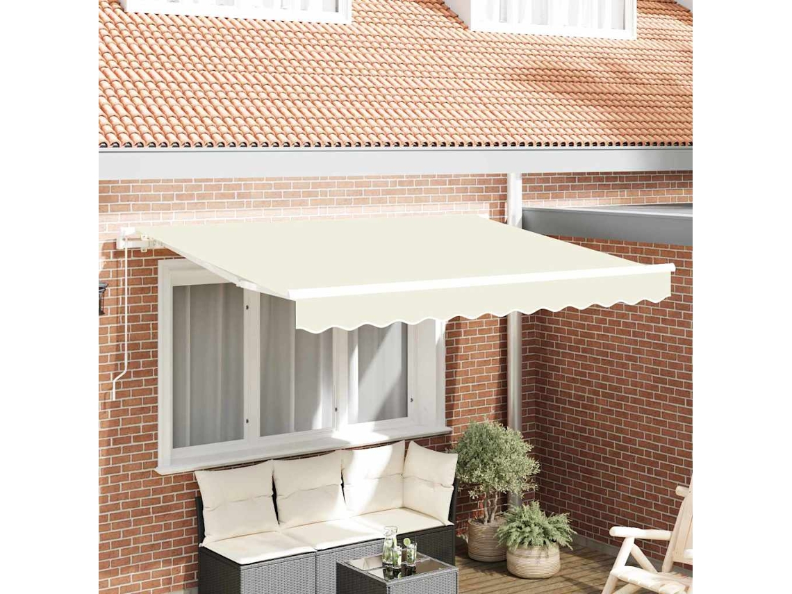 Vidaxl Tecido De Substituição Para Toldo Creme 3 X 2 M Poliéster