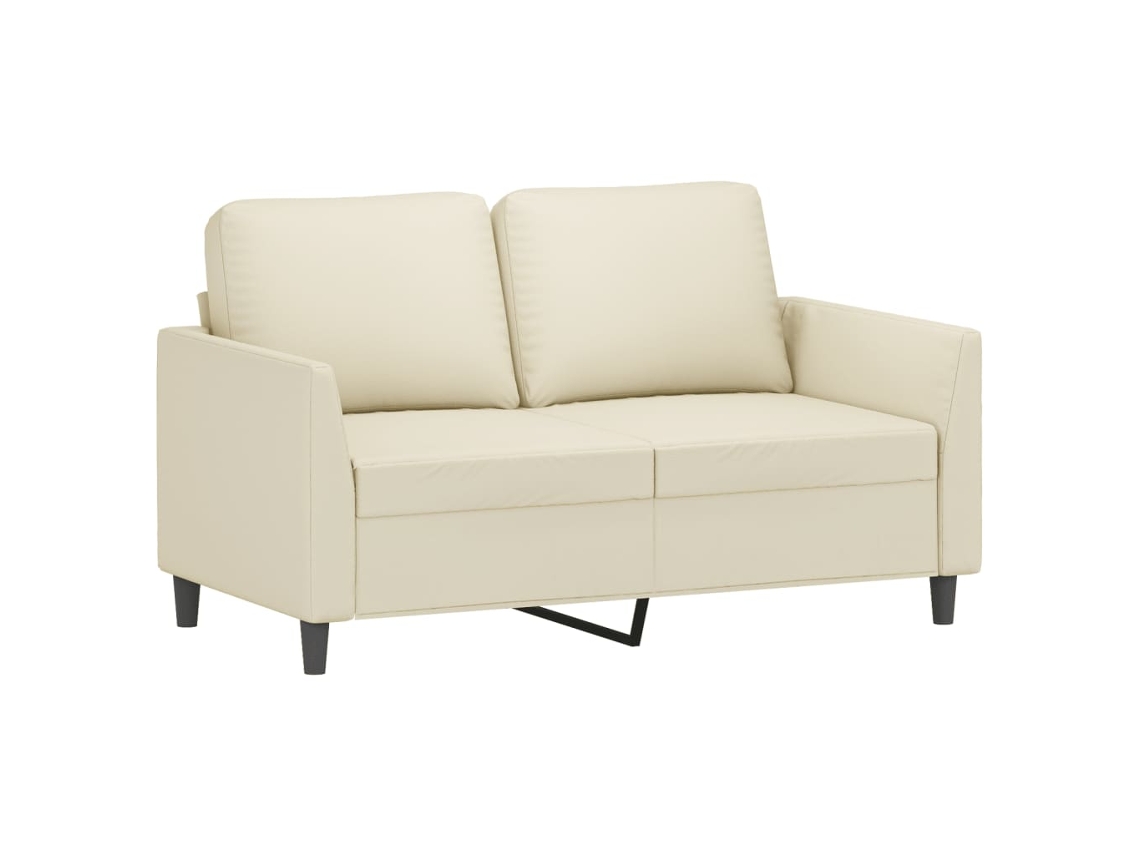 2-seater Sofa, 2-seater Sofas Vidaxl Creme Couro Artificial (n/a)