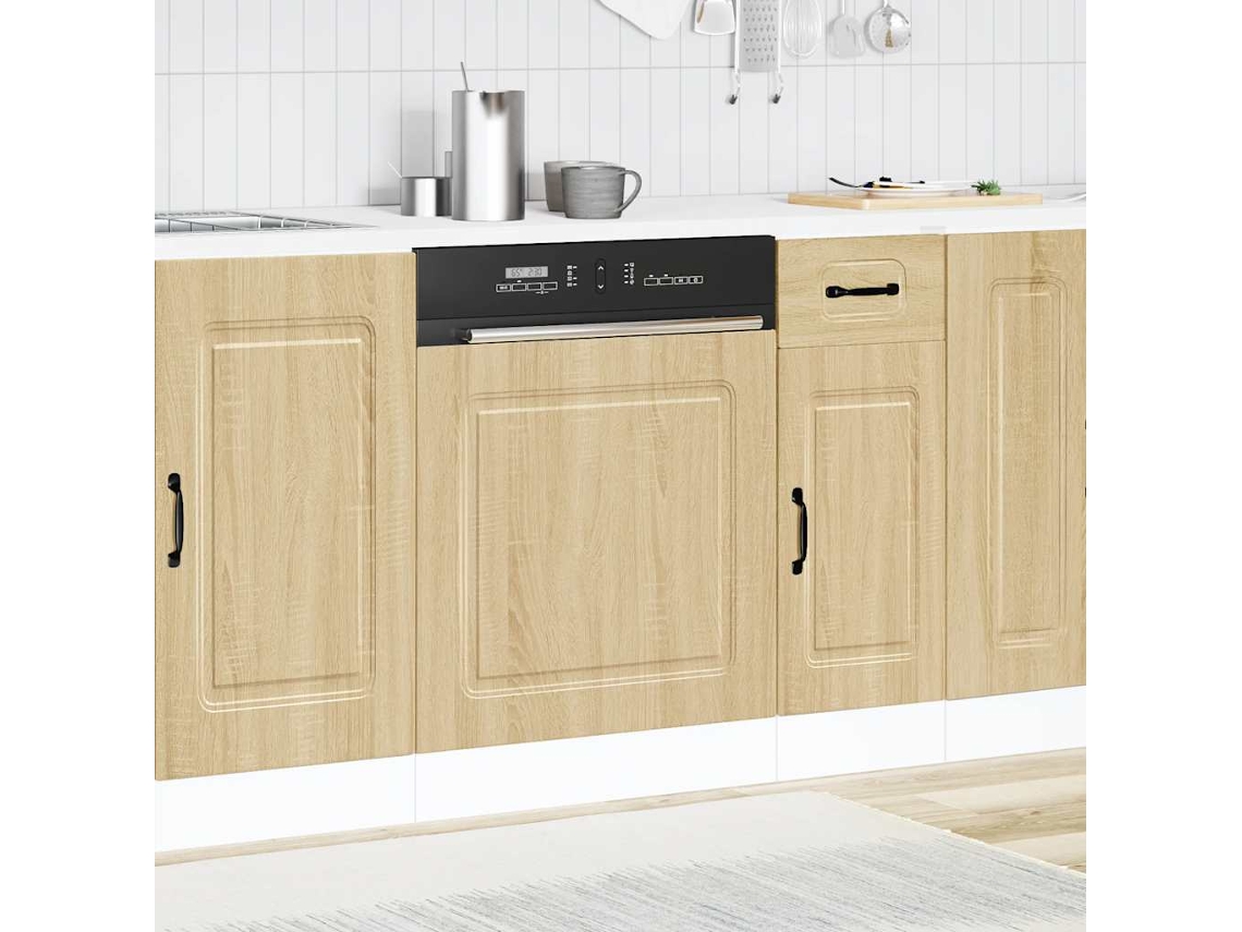 Vidaxl Painel Máquina Lavar Louça Kalmar 60x1,5x57 Cm Carvalho Sonoma