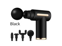 Pistola De Massagem Muscular Mini Usb Recarregável Com Display Digital, Alívio De Tensões Musculares，preta