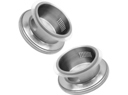 Conjunto De 2 Tampas Para Jarra Em Aço Inoxidável Prateado Com Design Simples E Moderno.