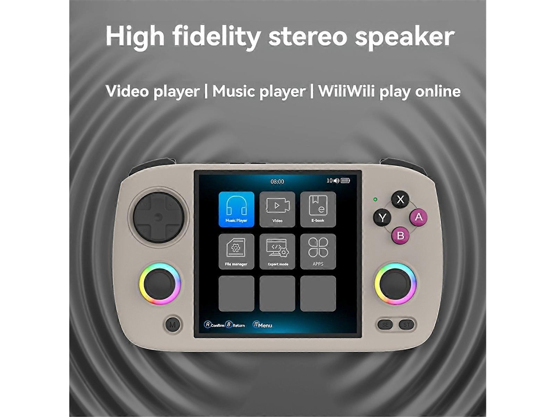 Console De Videogame Portátil Retrô Rg Cubexx De 32 Gb Com Joystick Rgb Na Cor Cinza Ly Ebike
