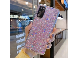 Capa De Celular Samsung Galaxy A21s Com Glitter, Lantejoulas E Resina Epóxi Tpu.