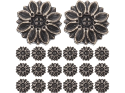 Arruelas Lurrose 20em Estilo Retrô Para Móveis De Liga Zinco Com Design Ornamentado Em Forma Pétala Placa Protetora