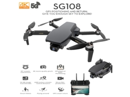 Drone de Controle Remoto Sg108 com Câmera 4K Hd Duração Da Bateria: 25 Min Preto