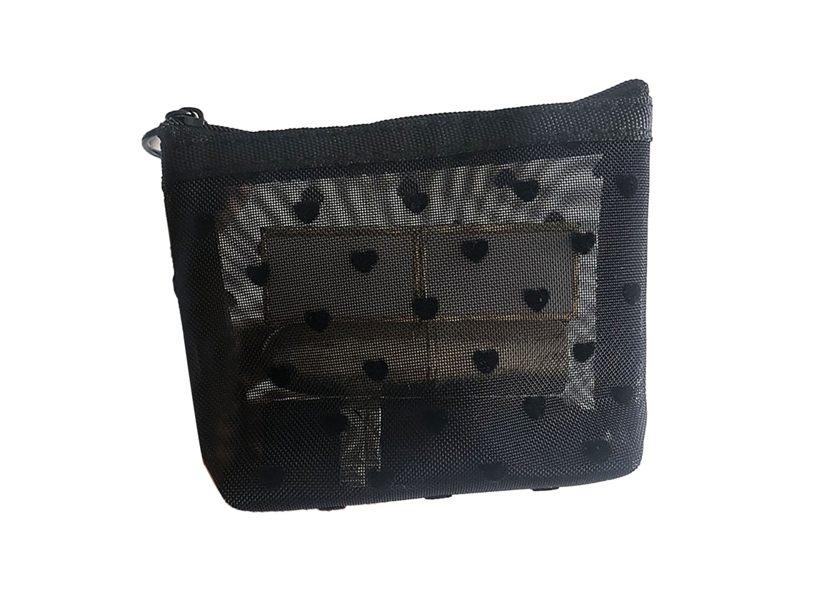 Bolsa De Maquillaje De Malla Transpirable Con Cremallera Para Viajes