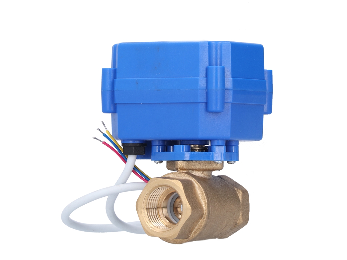 Válvula De Esfera Elétrica Mini Brass Laxiscreed Com Controle De Três Fios Para Sistemas Hidráulicos 12v Dc