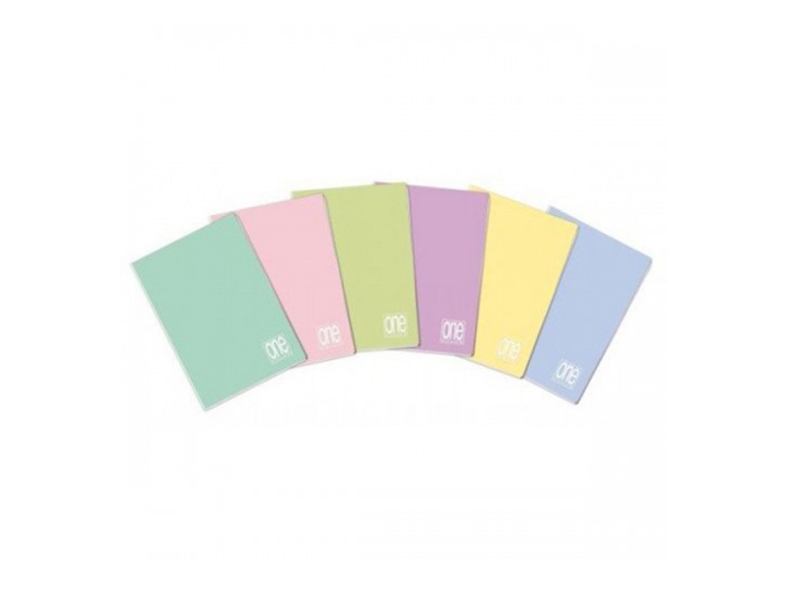 BLASETTI Caderno e Bloco One Color Pastel A4 21 Folhas Multicolor
