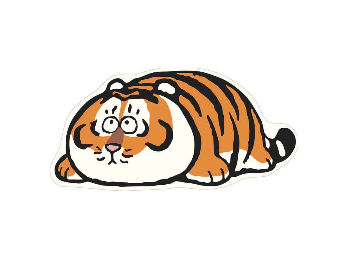 Tapete Suave de Tigre Desenho Animado 40x60cm | S/MARCA