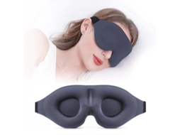 Máscara De Dormir 3d Cinza, Bloqueio Total De Luz, Confortável Para Quem Dorme De Lado, Macia, Respirável E Sem Pressão, Unissex