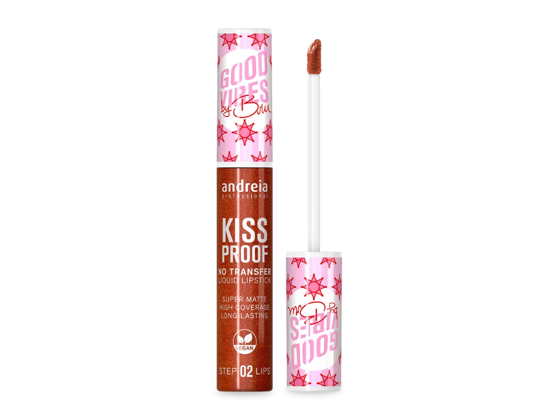 Batom Líquido ANDREIA Kiss Proof Good Vibes Bybru Spiritual 16 (8 ml)