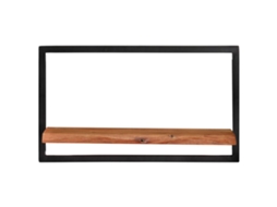 Prateleiras de parede 2 peças 60x25x35cm Madeira de Acácia Maciça e Aço MAISON EXCLUSIVE