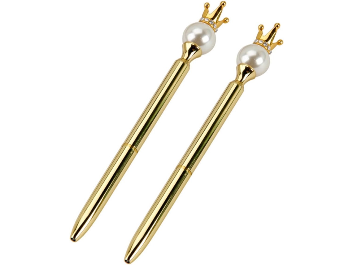 Conjunto De 2 Canetas Esferográficas Douradas Stobok Para Uso