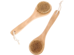 Escova Corporal Com Cerdas Naturais De Porco, Cabo Ergonômico De Madeira, Conjunto De 2 Peças Para Esfoliação E Massagem