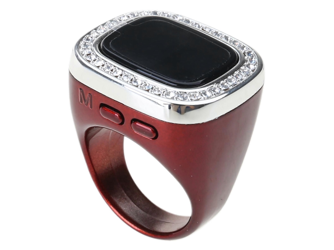 Aneis De Oração Islâmicos Digitales Com Grande Counter Tasbih Alarme Azan Unissex Intelligent Tracks Contador Eletrônico Tasbih Vermelho 20mm