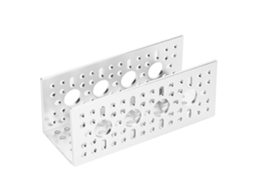 Suporte Servo Braço Robô 4,8x4,8cm Em Forma De U Com 4 Buracos Para Gobilda Tetrix Ftc Frc
