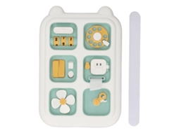 Mali brinquedo de Placa Sensorial Educativo para Bebê com Fita Adesiva Mint Green