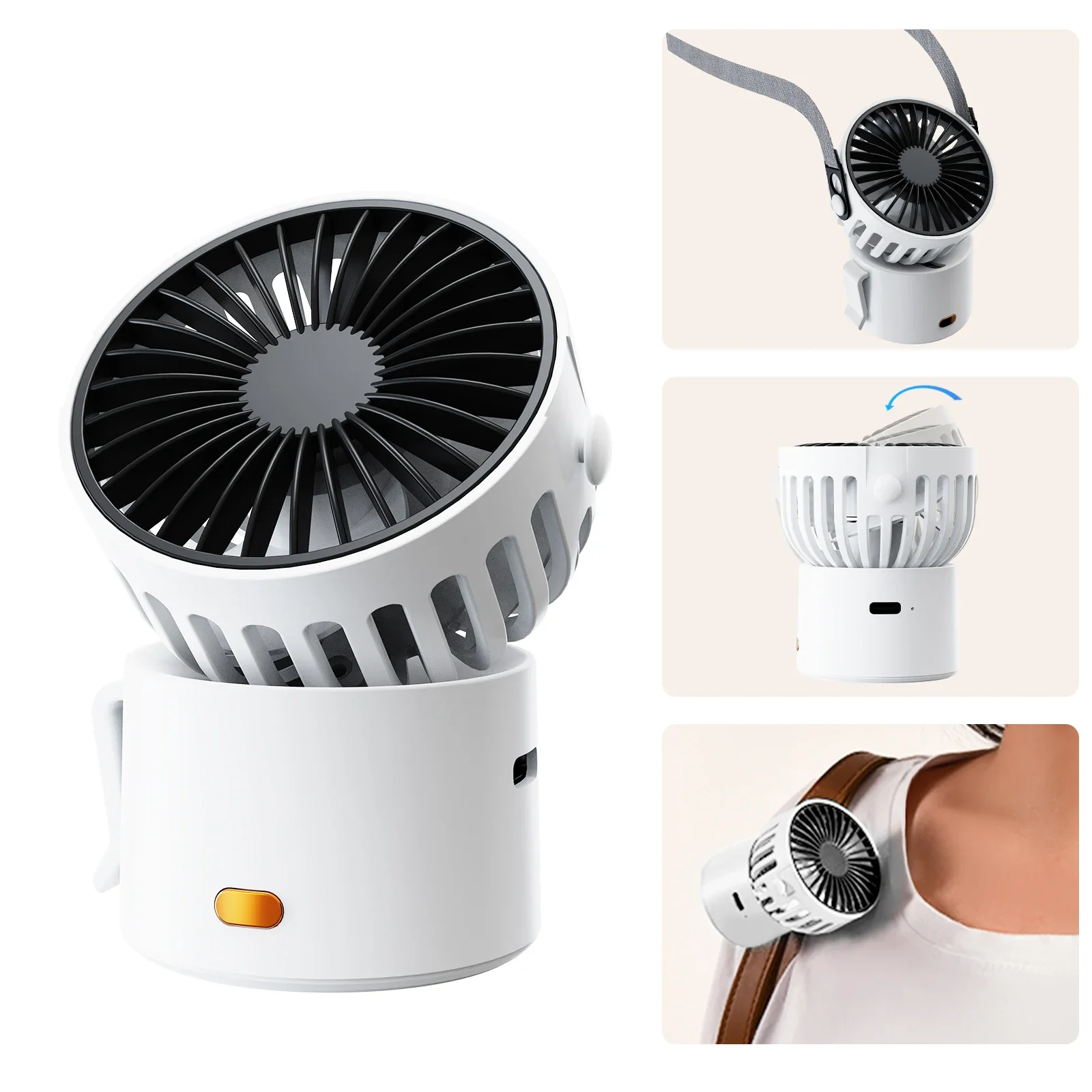 MDUG, ventilador portátil, 3 velocidades, fluxo potente