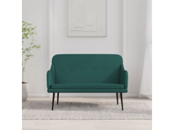 Vidaxl Banco 110x76x80 Cm Tecido Verde-escuro