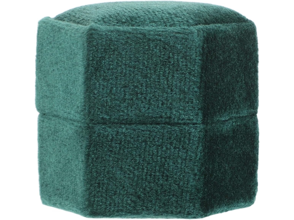 Caixa Hexagonal Para Alianças De Casamento, Verde, Com 3 Compartimentos.