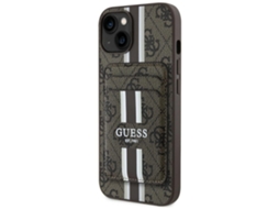 Capa Guess 4g Com Listas E Carteira Para Iphone 15 Para Magsafe Prática