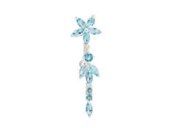 Anel De Umbigo Flor Piercing Corporal Presente