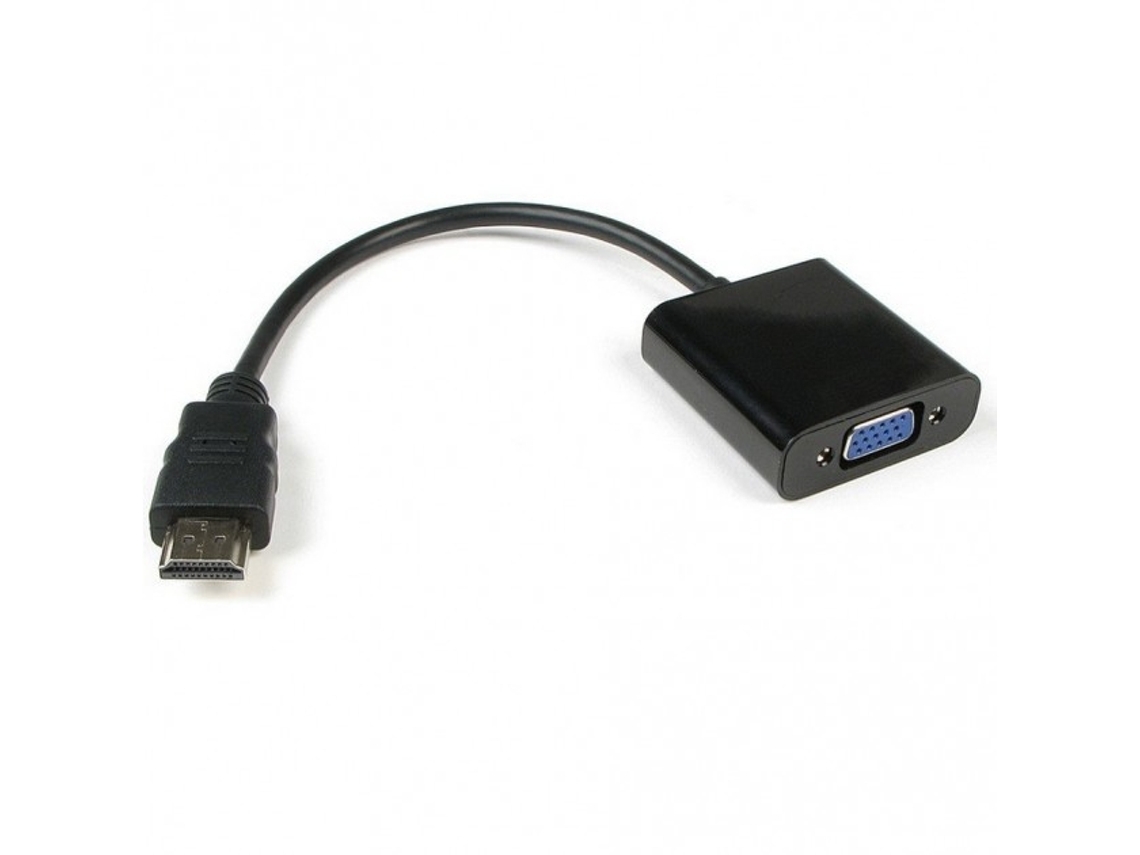 Adaptador Hdmi com Vga e Conector de 3,5 Mm 15 Cm Preto 4k Alta Velocidade Uso Escritório para Pc Tv Portátil Jogos STELASPLEN