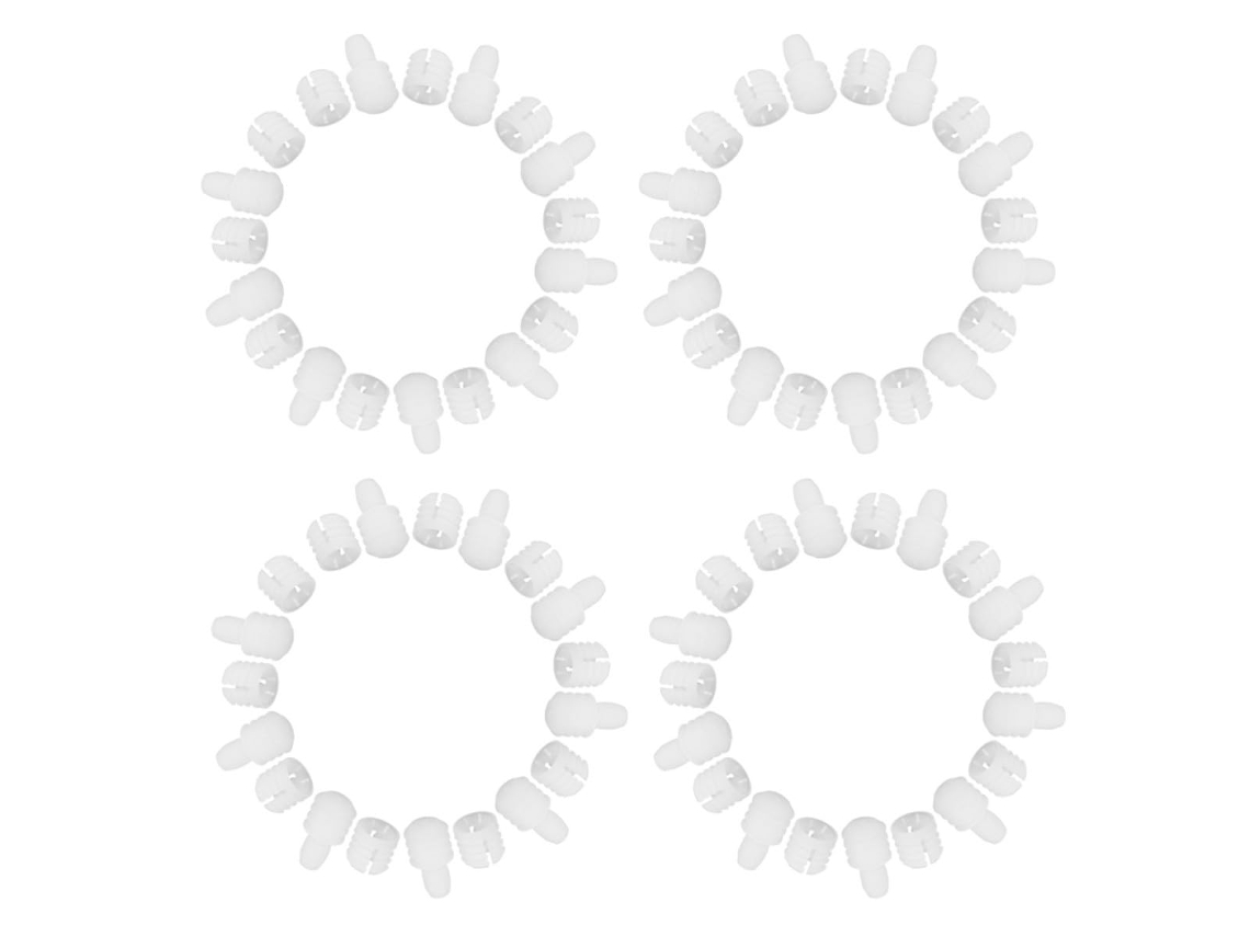 Hemoton 100-unidades Pinos De Fixação Para Móveis Em Nylon Branco Ampla Compatibilidade Acessórios Armários Cozinhas