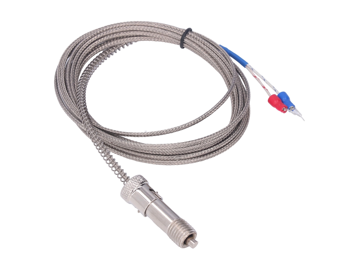 Termopar Tipo K Aço Inoxidável Snap Fit Mola Sensor De Temperatura M12 3 Metros