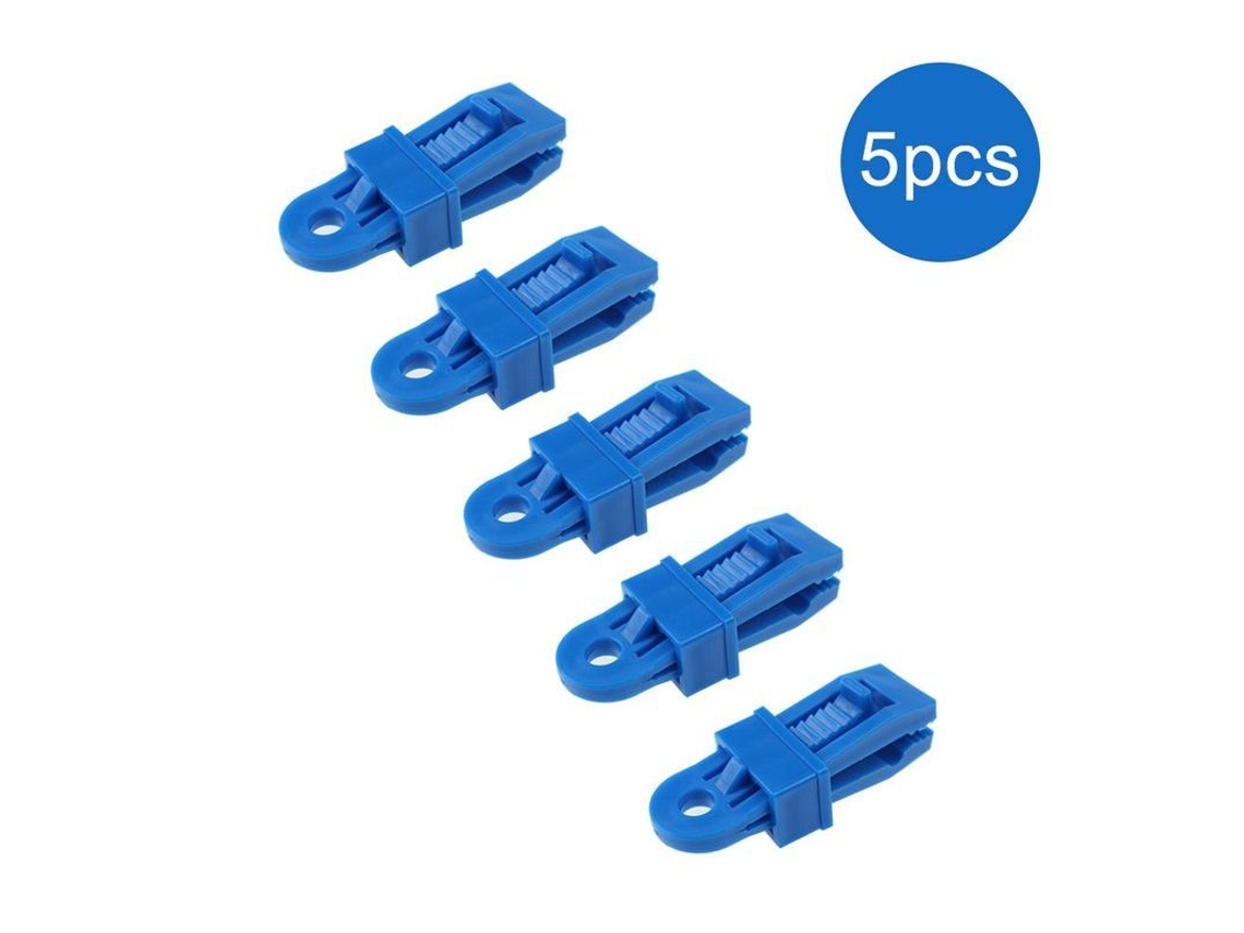 2026 5 Clips de Loneta Ajustáveis para Tendas de Camping, Camping e Exteriores, Material de Náilon Azul