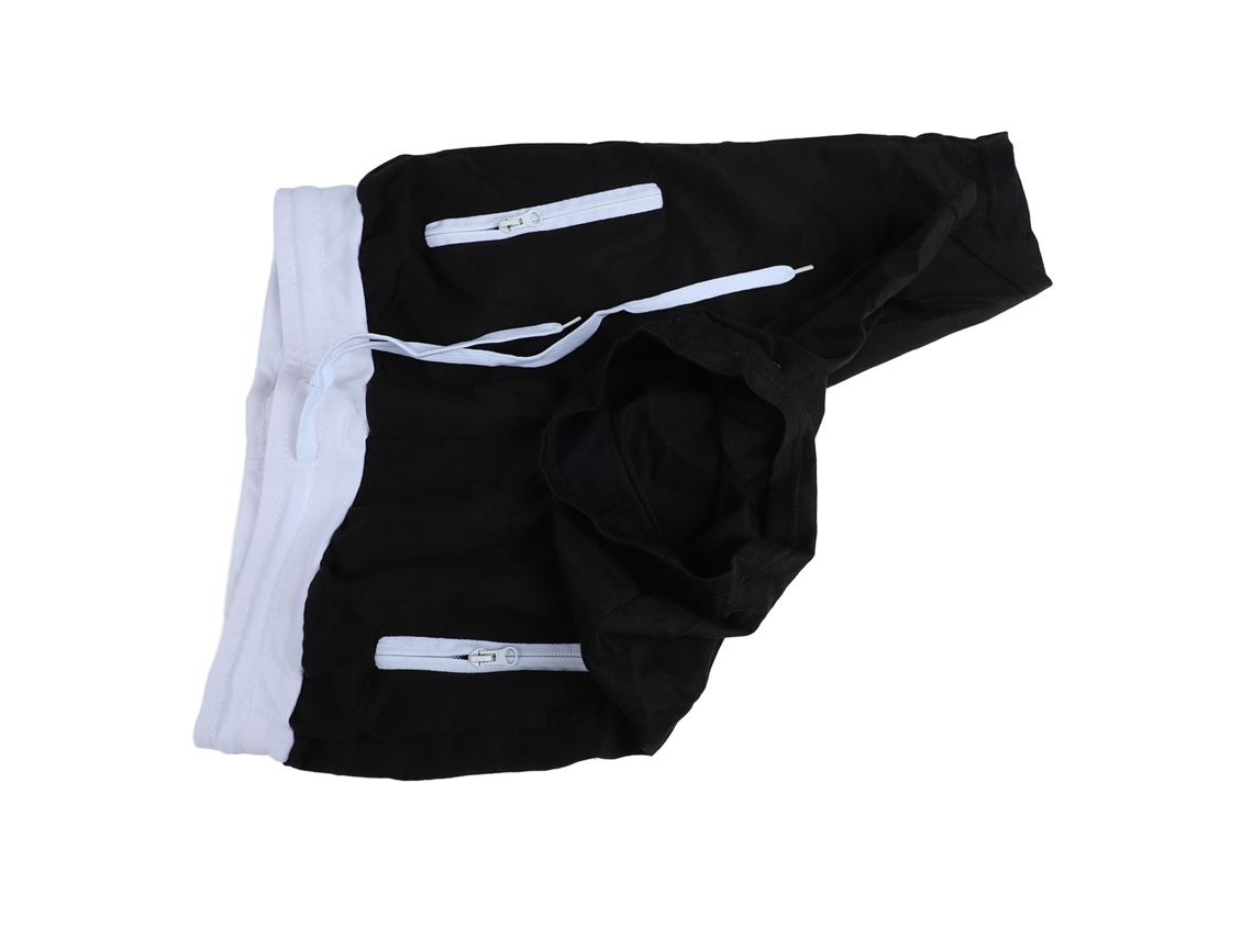 Shorts Masculino de Treino Cintura Elástica com Cordão Secagem Rápida para Corrida e Academia