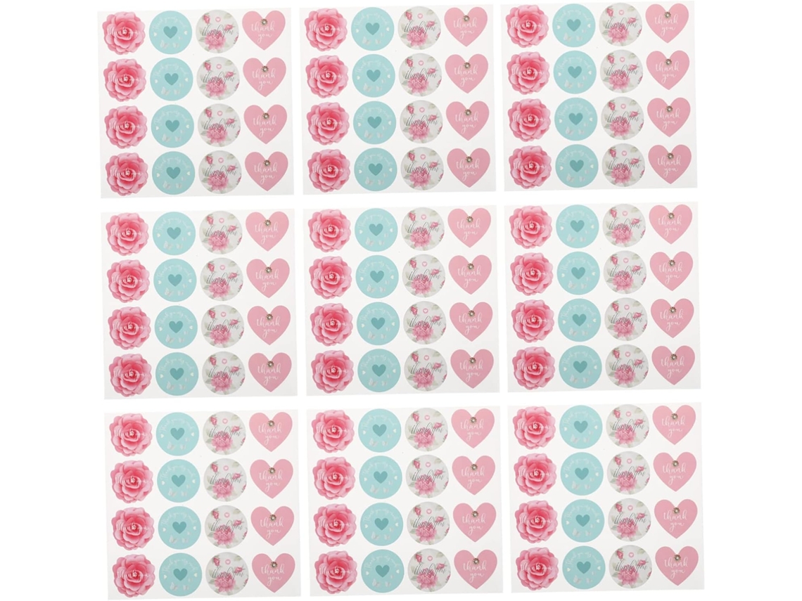 Adesivos De Agradecimento Para Embrulho De Presentes E Scrapbooking