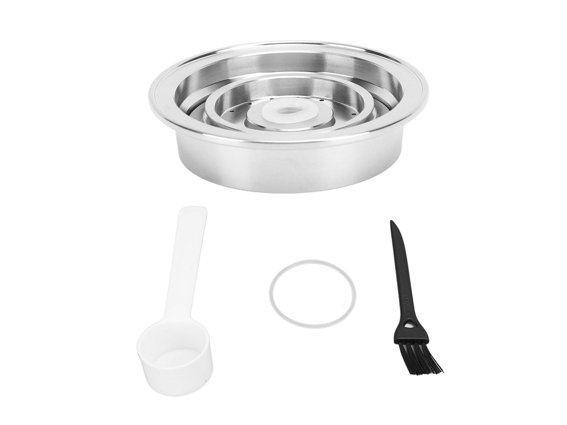 Adaptador de cápsulas de café reutilizável, aço inox, para máquinas Vertuo