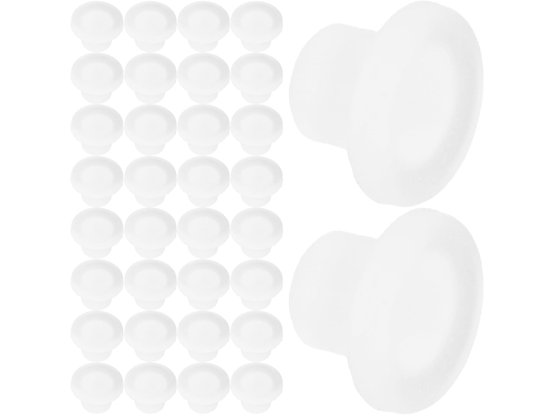 Ipetboom Conjunto De 100-tampas Silicone Transparentes Para Parafusos Armários, Prateleiras E Móveis
