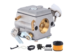Kit de carburador, filtro de ar e coletor para motosserras Husqvarna 365, 372, 371, 362 e 372XPW.
