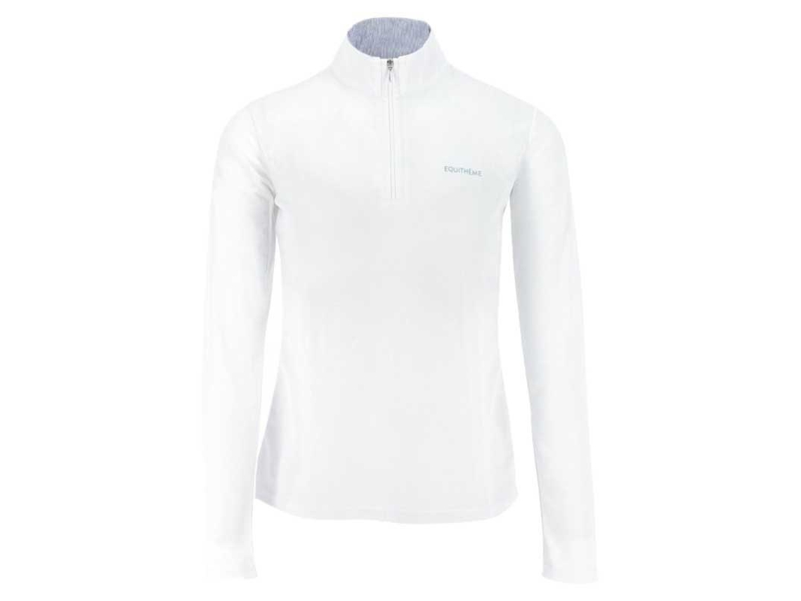 Camiseta de Manga Comprida Mesh Branco Xlequitheme
