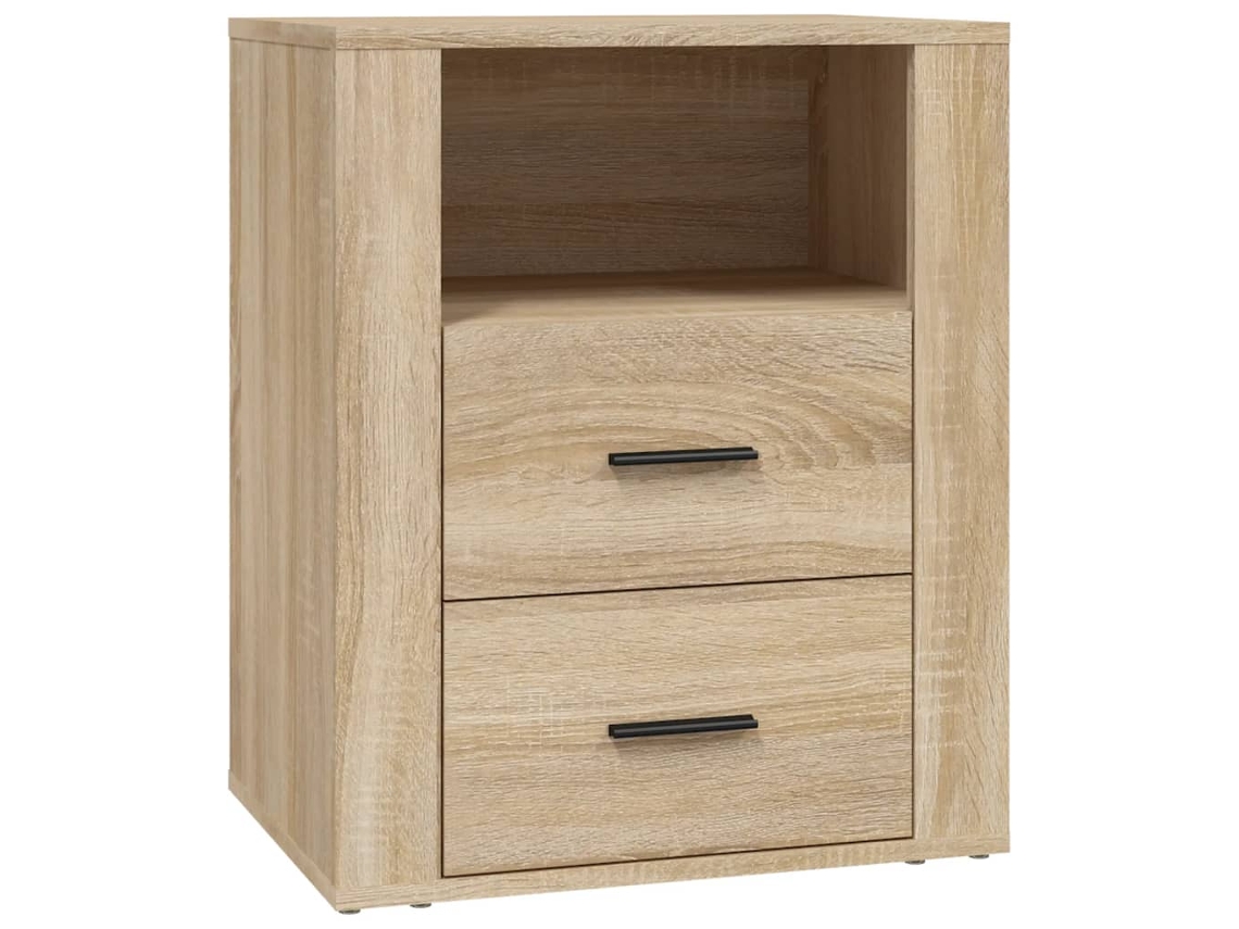 Bedside Cabinet, Bedside Cabinets Vidaxl Marrom Madeira Processada (n/a)