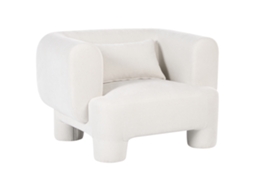 Sillón Beliani Hogbo De Tela Blanco 110x93x73
