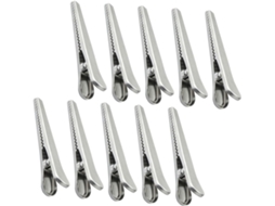 Conjunto De 10 Alfinetes De Aço Inox Sacos Lanches Com Mola E Design Crocodilo Selar Foods Na Cozinha Ou