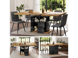 Mesa Extensível 110 140x80x75cm Madeira 6p VELTRIX