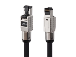 Cabo Ethernet Cat8 10g 20.000 Kbps Sstp Utp para Tvs, Computadores e Roteadores com Conector Rj45, 2m de Comprimento. SFUSHOS