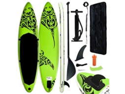Conjunto De Paddle Vidaxl Verde Pvc (305 X 76 X 15 Cm)