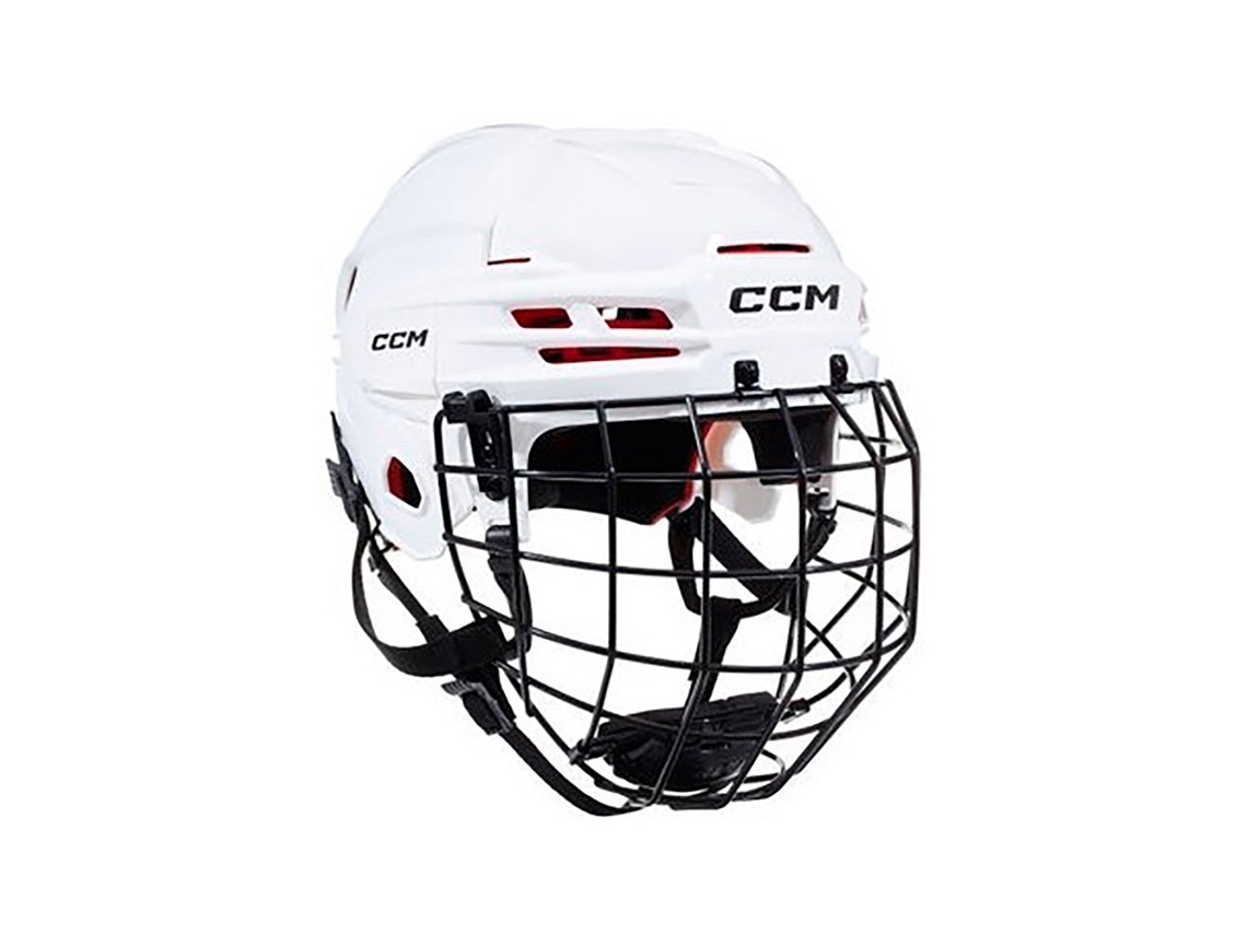 Capacete de Hóquei no Gelo Combo Ht70C Tac Branco Mccm