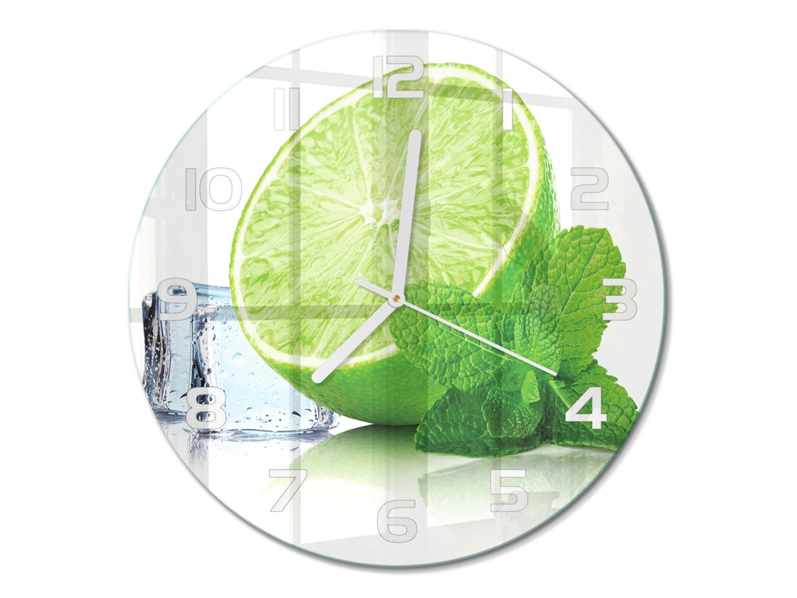 Relógio De Parede Verde Decorativo Quadrado Espelharte (30 Cm)