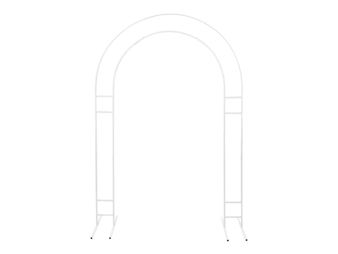 Arco De Casamento, Construção De Aço Durável, Opções De Decoração Versáteis, Branco, L