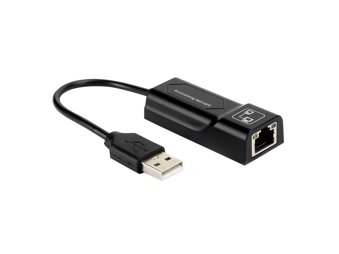 Adaptador USB 2.0 Ethernet RJ45 10/100 Mbps Chip 8152 para Laptop e Desktop